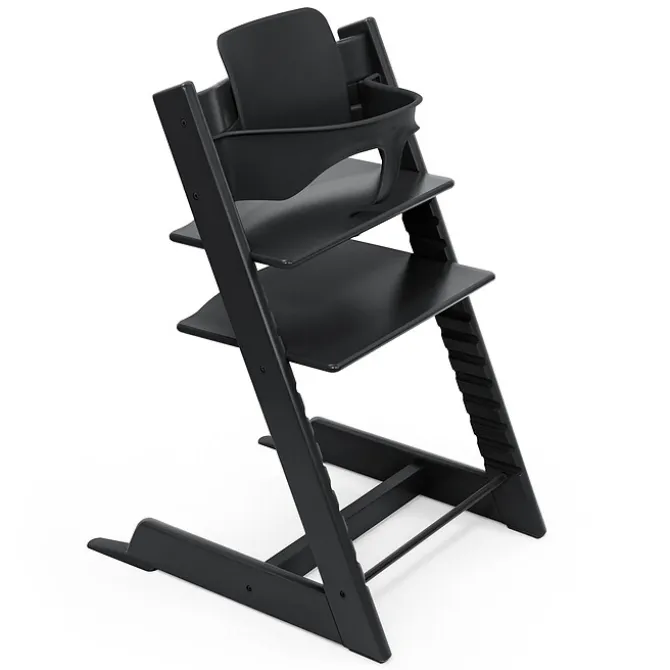Stokke Chaise Haute Tripp Trapp avec Newborn Set et Baby Set - Noir et Anthracite