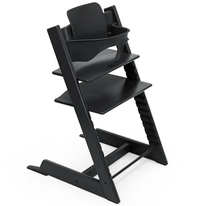 Stokke Chaise Haute Tripp Trapp avec Plateau et Baby Set - Noir