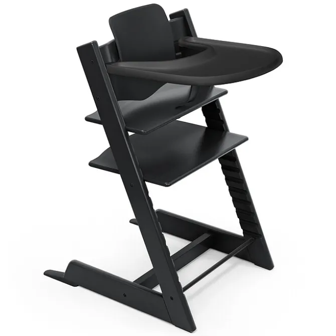 Stokke Chaise Haute Tripp Trapp avec Plateau et Baby Set - Noir