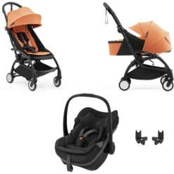 Stokke Poussette Trio YOYO5 - Pack Naissance - Siège auto Pebble Slide Pro - Peach