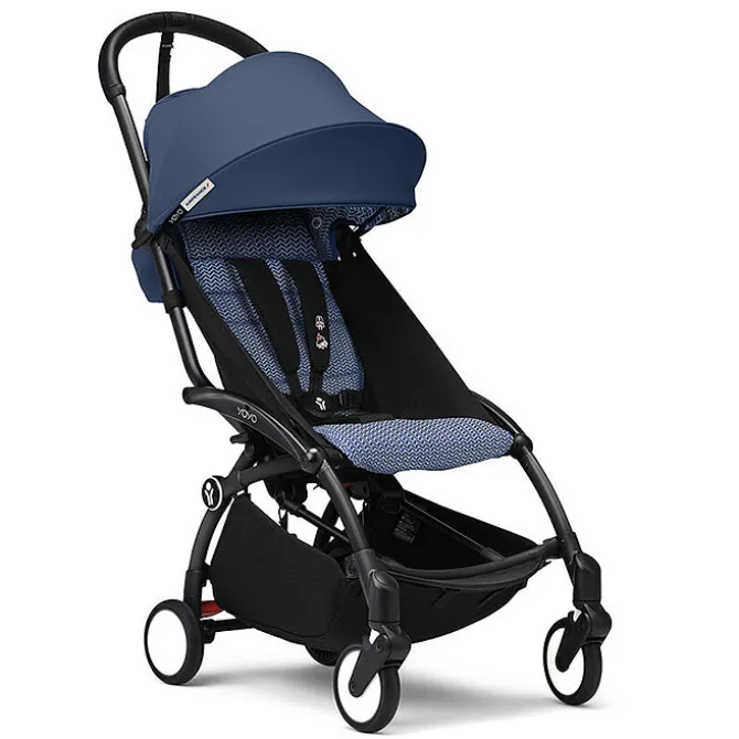 Stokke Poussette YOYO³ 6+ Chassis Noir - Bleu Air France