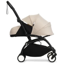 Stokke Poussette YOYO³ Complète 0+ et 6+ x Bonpoint Châssis Noir - Beige
