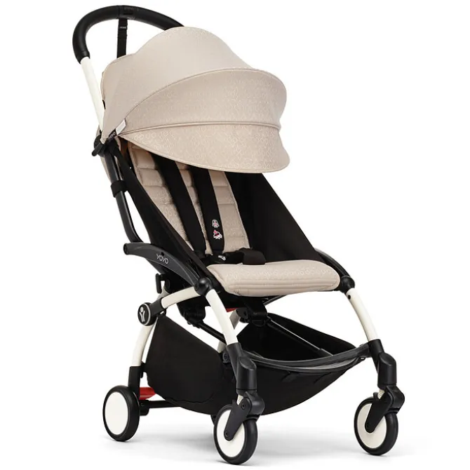 Stokke Poussette YOYO³ Complète 0+ et 6+ x Bonpoint Châssis Noir - Beige