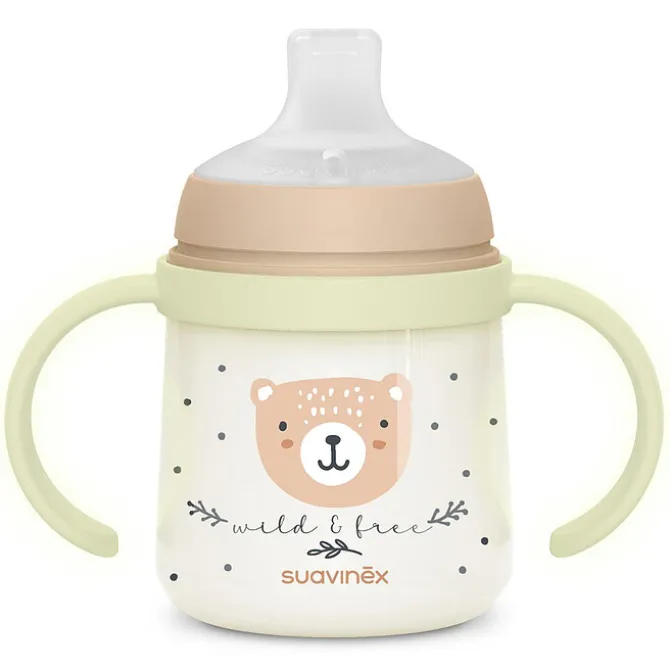 Suavinex Biberon à Anses Wild & Free Night and Day Marron - 150 ml