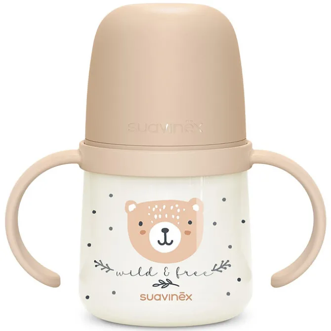 Suavinex Biberon à Anses Wild & Free Night and Day Marron - 150 ml