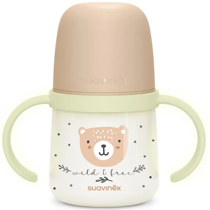 Suavinex Biberon à Anses Wild & Free Night and Day Marron - 150 ml