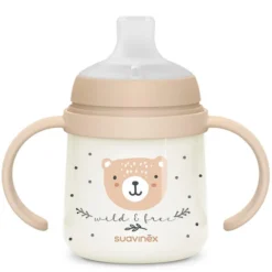 Suavinex Biberon à Anses Wild & Free Night and Day Marron - 150 ml