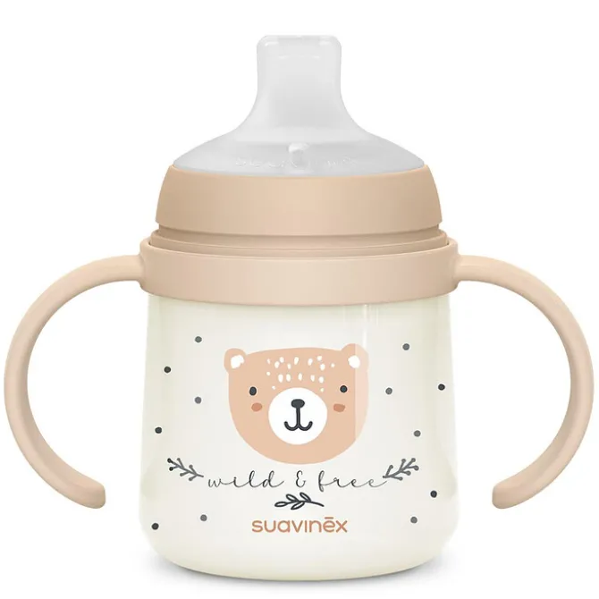 Suavinex Biberon à Anses Wild & Free Night and Day Marron - 150 ml