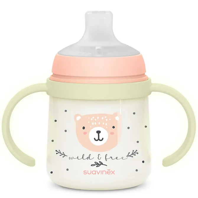 Suavinex Biberon à Anses Wild & Free Night and Day Rose - 150 ml