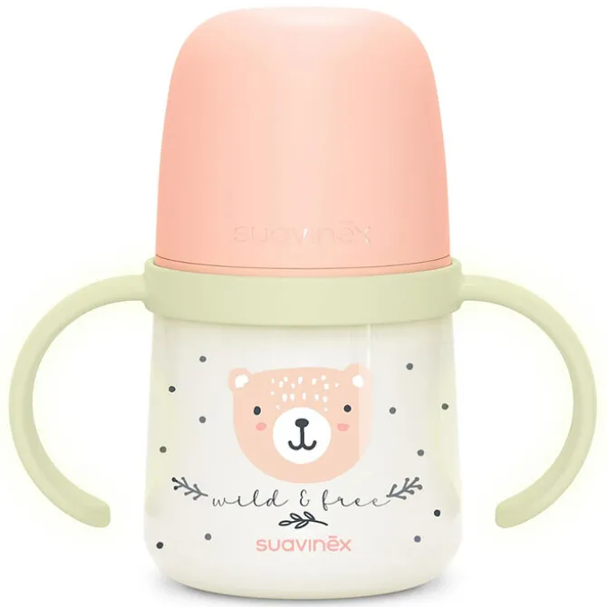 Suavinex Biberon à Anses Wild & Free Night and Day Rose - 150 ml