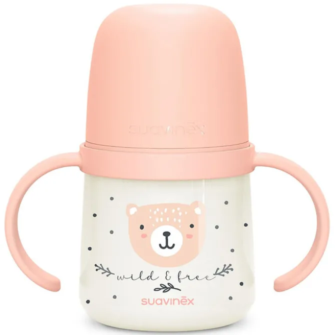 Suavinex Biberon à Anses Wild & Free Night and Day Rose - 150 ml