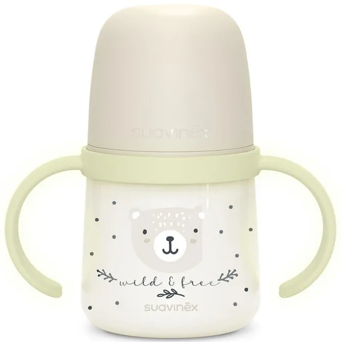 Suavinex Biberon à Anses Wild & Free Night and Day Beige - 150 ml
