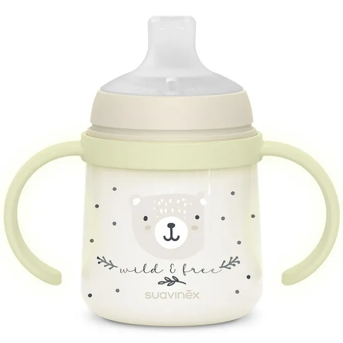 Suavinex Biberon à Anses Wild & Free Night and Day Beige - 150 ml
