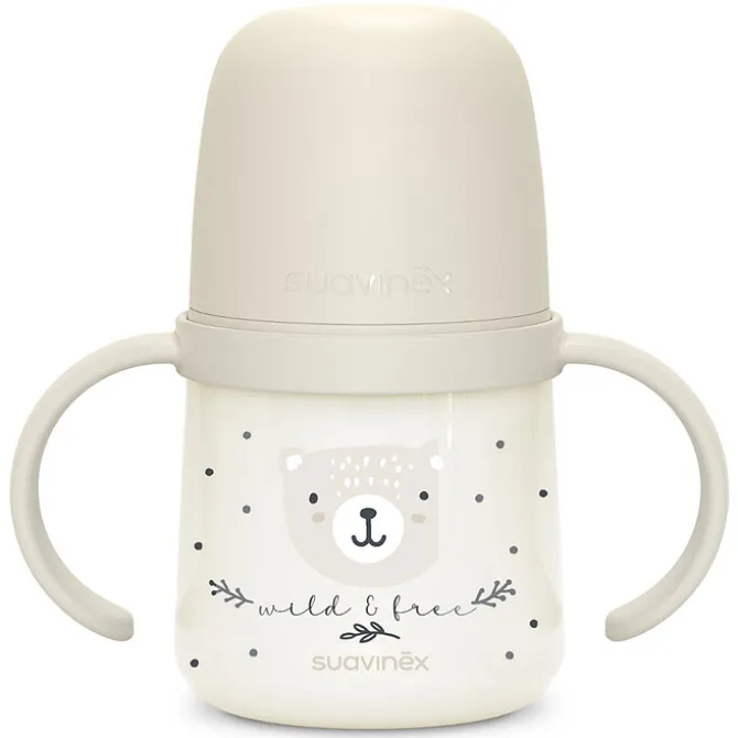 Suavinex Biberon à Anses Wild & Free Night and Day Beige - 150 ml