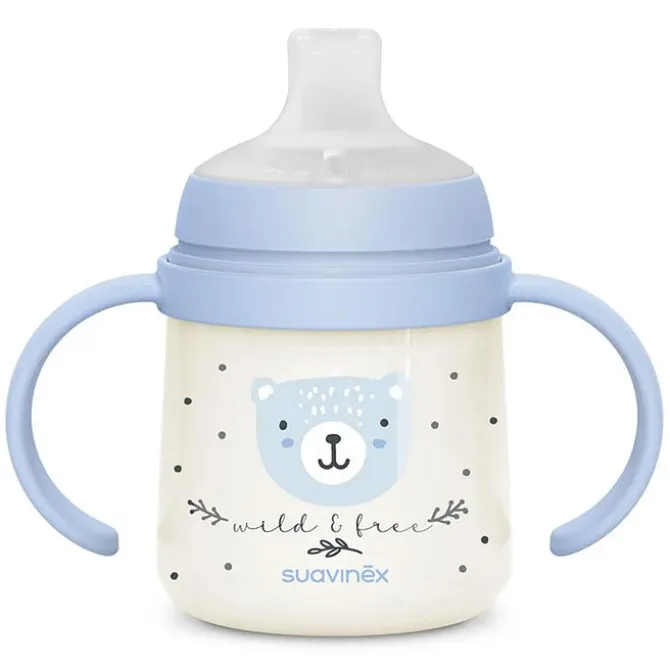 Suavinex Biberon à Anses Wild & Free Night and Day Bleu - 150 ml