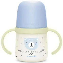 Suavinex Biberon à Anses Wild & Free Night and Day Bleu - 150 ml