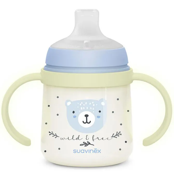 Suavinex Biberon à Anses Wild & Free Night and Day Bleu - 150 ml