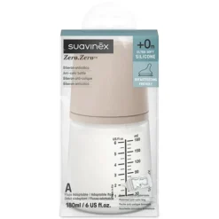 Suavinex Biberon Anti-Colique Zerø.Zerø Spécial Allaitement Medium - 180 ml