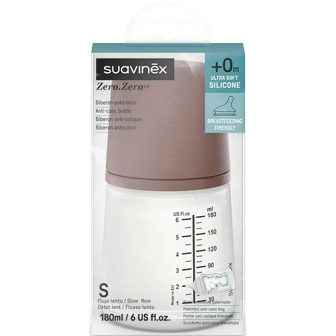 Suavinex Biberon Anti-Colique Zerø.Zerø Deep - 180 ml