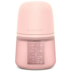 Suavinex Biberon Silicone Tétine SX Pro Colour Essence Rose Nude - 120 ml