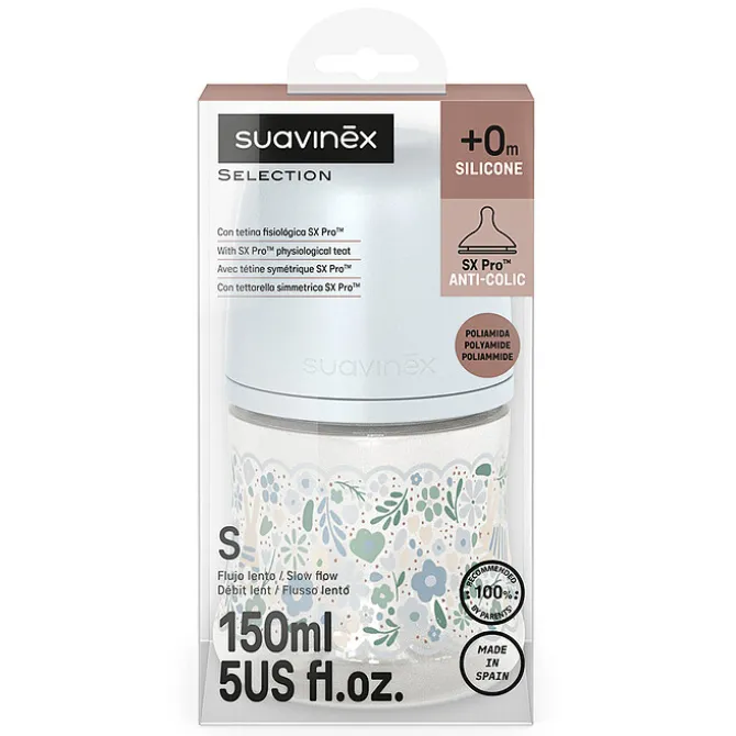 Suavinex Biberon Tétine Symétrique SX Pro Wonderland Blue Liberty - 150 ml