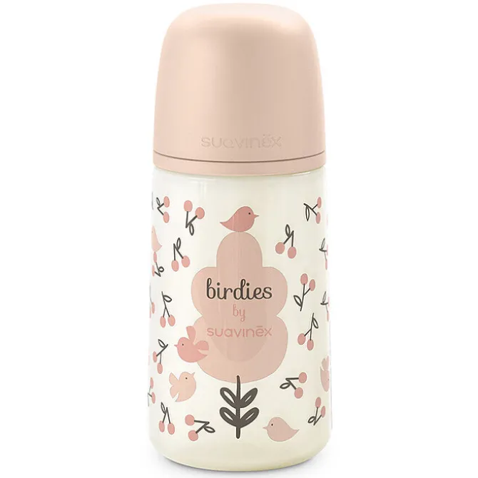 Suavinex Biberon Tétine Symétrique SX Pro Birdies Rose - 270 ml