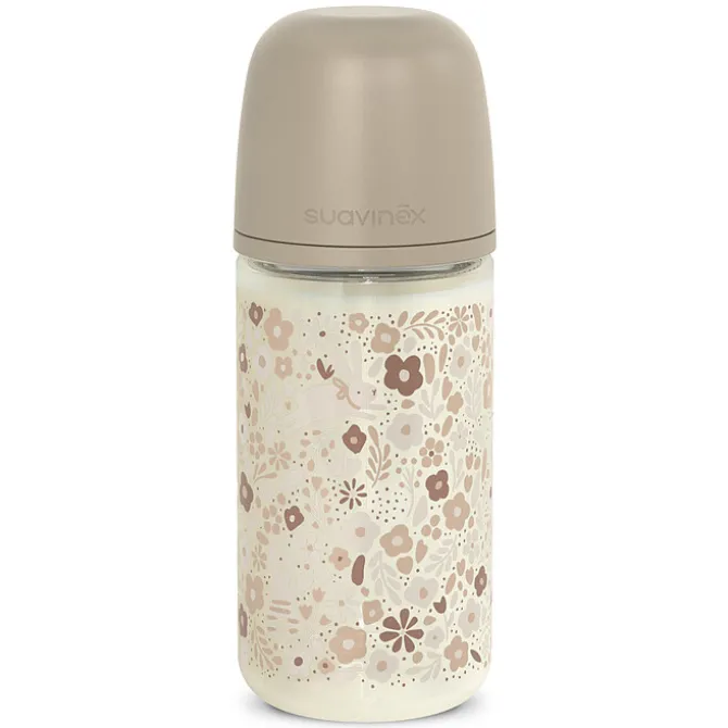 Suavinex Biberon Verre Tétine Symétrique SX Pro Wonderland Neutral Liberty - 240 ml