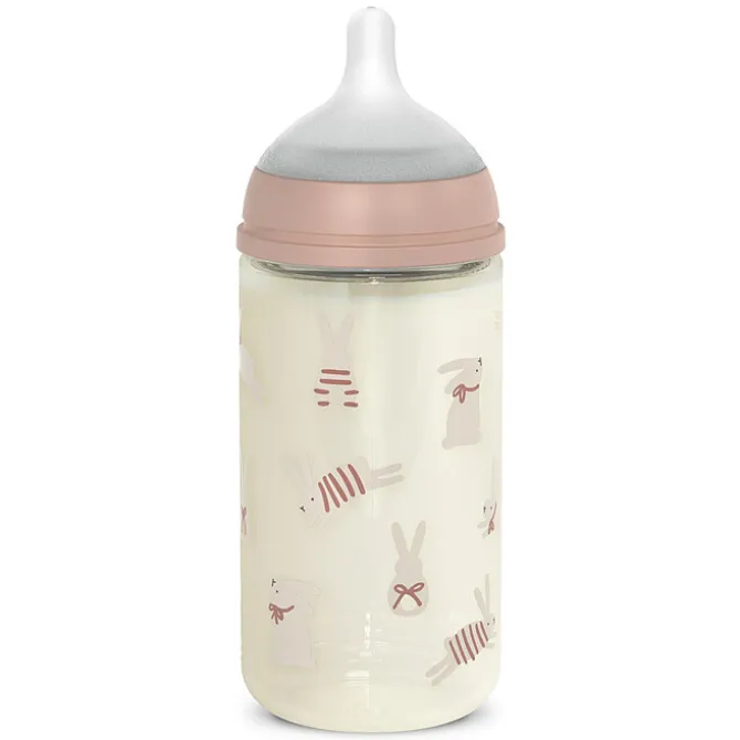 Suavinex Biberon Verre Tétine Symétrique SX Pro Wonderland Pink - 240 ml