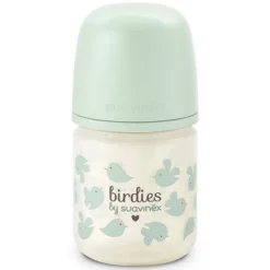 Suavinex Biberon Verre Tétine Symétrique SX Pro Birdies Vert - 120 ml
