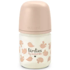 Suavinex Biberon Verre Tétine Symétrique SX Pro Birdies Rose - 120 ml