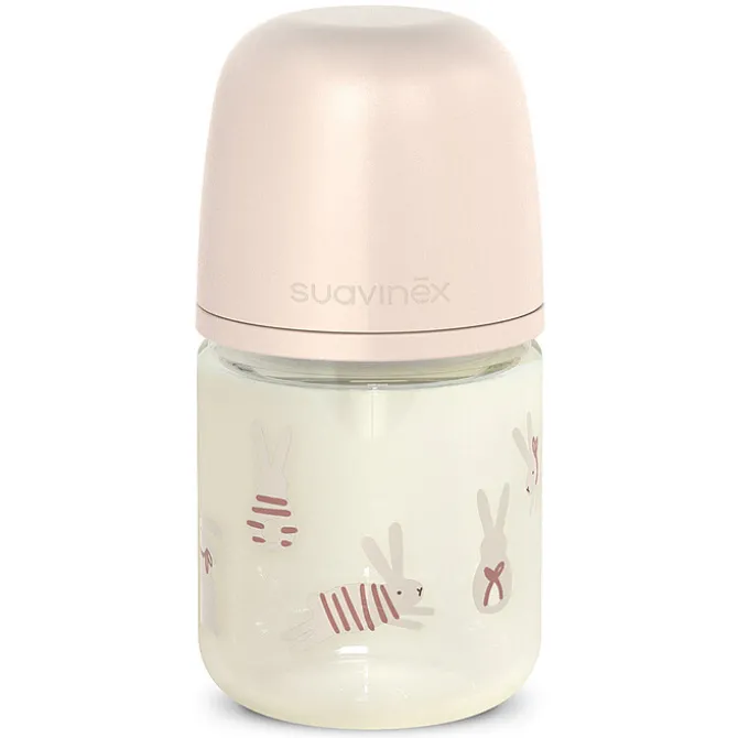 Suavinex Biberon Verre Tétine Symétrique SX Pro Wonderland Pink - 120 ml