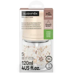 Suavinex Biberon Verre Tétine Symétrique SX Pro Wonderland Neutral Liberty - 120 ml