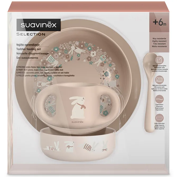 Suavinex Coffret Repas 5 Pièces Wonderland - Pink