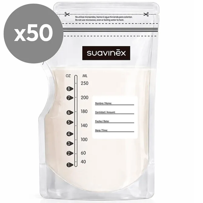 Suavinex Lot de 50 Sachets de Conservation - 250 ml