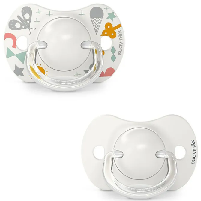 Suavinex Lot de 2 Sucettes Symétriques SX Pro Walk In The Park Gris - 0/6 Mois