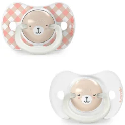 Suavinex Lot de 2 Sucettes Symétriques SX Pro Night & Day Wild and Free Rose - 6/18 Mois