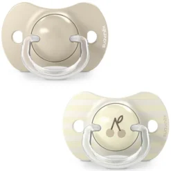 Suavinex Lot de 2 Sucettes Symétriques SX Pro Birdies Beige - 18 Mois +