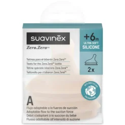 Suavinex Lot de 2 Tétines Zerø.Zerø Fente Light - Spécial Allaitement