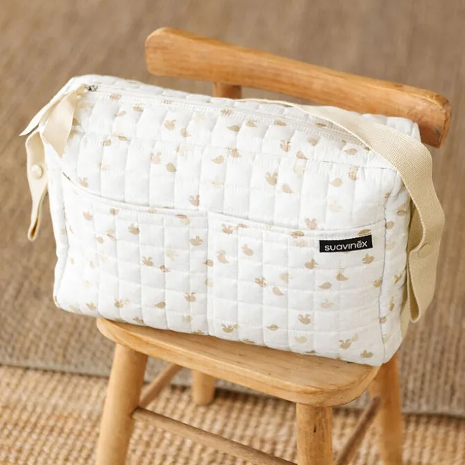 Suavinex Sac de Maternité Découverte avec Produits de Soin - Birdies Beige