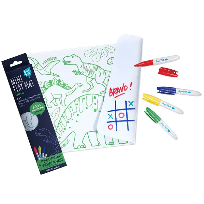 Super Petit Mini Set de Table à Colorier et ses 4 feutres - Les Dinosaures