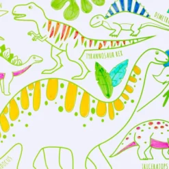Super Petit Mini Set de Table à Colorier et ses 4 feutres - Les Dinosaures