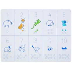 Super Petit Set de Table à Colorier Réversible et ses 3 Feutres - Chiffres