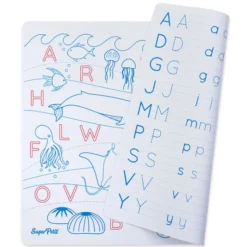 Super Petit Set de Table à Colorier Réversible et ses 3 Feutres - Lettres de l'Alphabet