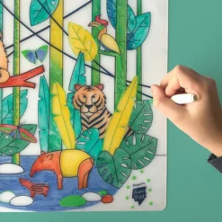 Super Petit Set de Table à Colorier et ses 5 feutres - Wildlife
