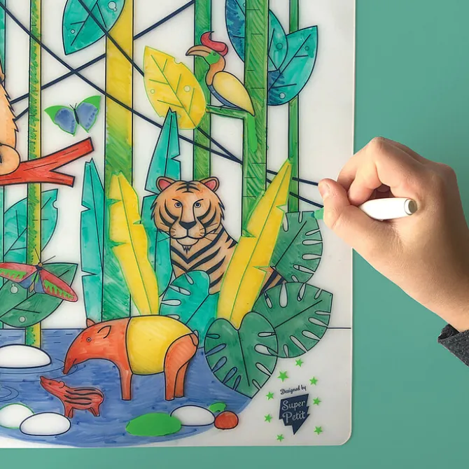 Super Petit Set de Table à Colorier et ses 5 feutres - Wildlife