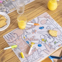Super Petit Set de Table à Colorier et ses 5 feutres - Les Toupits