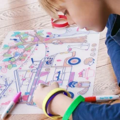 Super Petit Set de Table à Colorier et ses 5 feutres - Dream Van