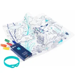 Super Petit Set de Table à Colorier et ses 5 feutres - Barrière de Corail
