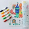 Super Petit Set de Table à Colorier et ses 5 feutres - Château