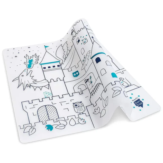 Super Petit Set de Table à Colorier et ses 5 feutres - Château